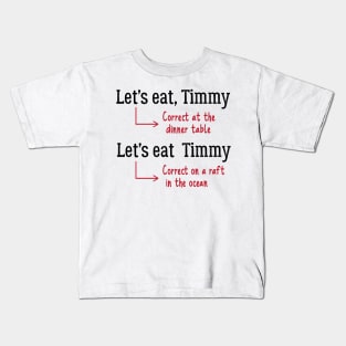 Funny Punctuation Grammar Humor Kids T-Shirt